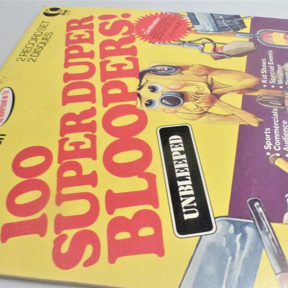 K-Tel Hermit Schafer's 100 SUPER BLOOPERS Vinyl LP Record Hilarious TV Radio - Picture 4 of 4